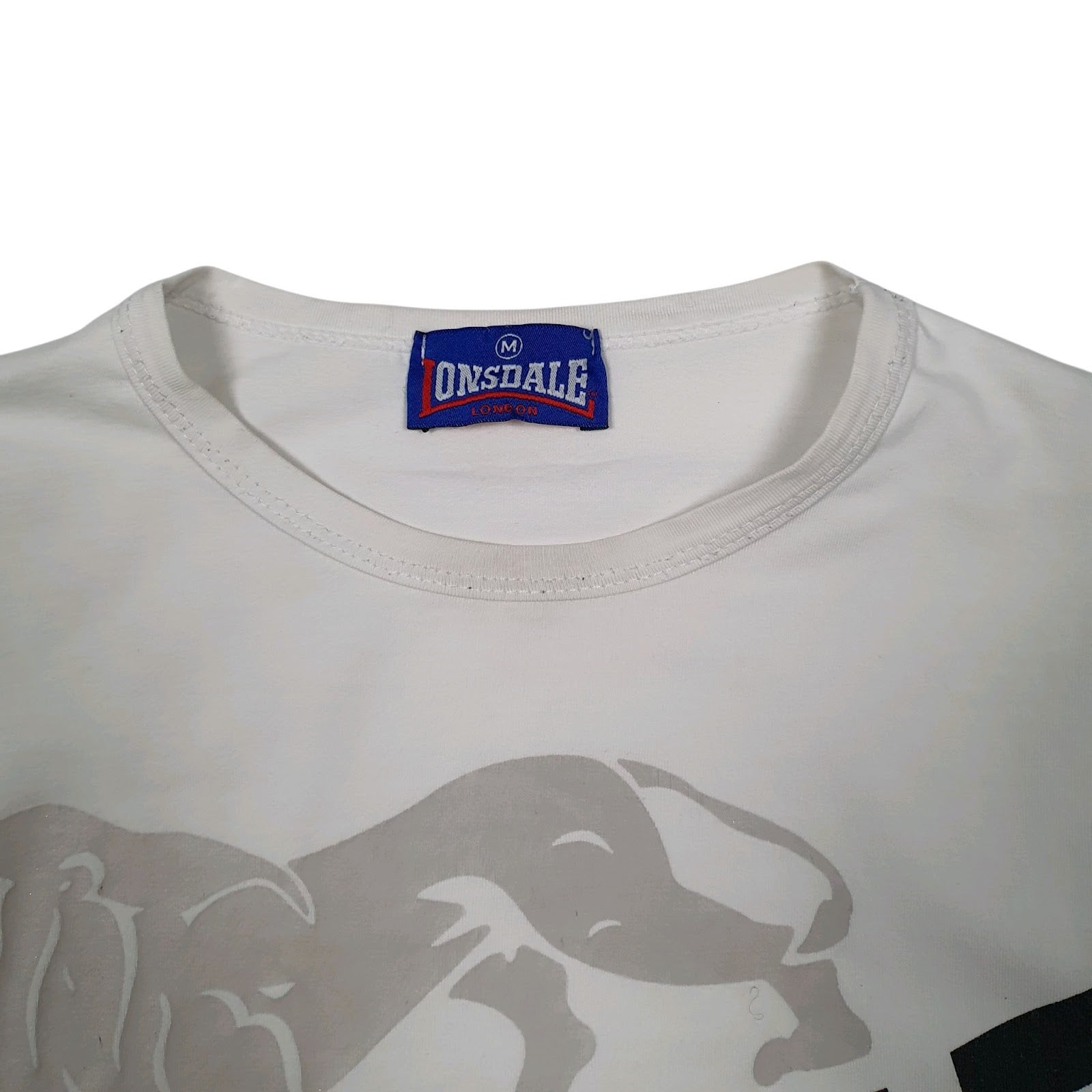 Womens White Lonsdale Sportswear Stretch Workout  T Shirt