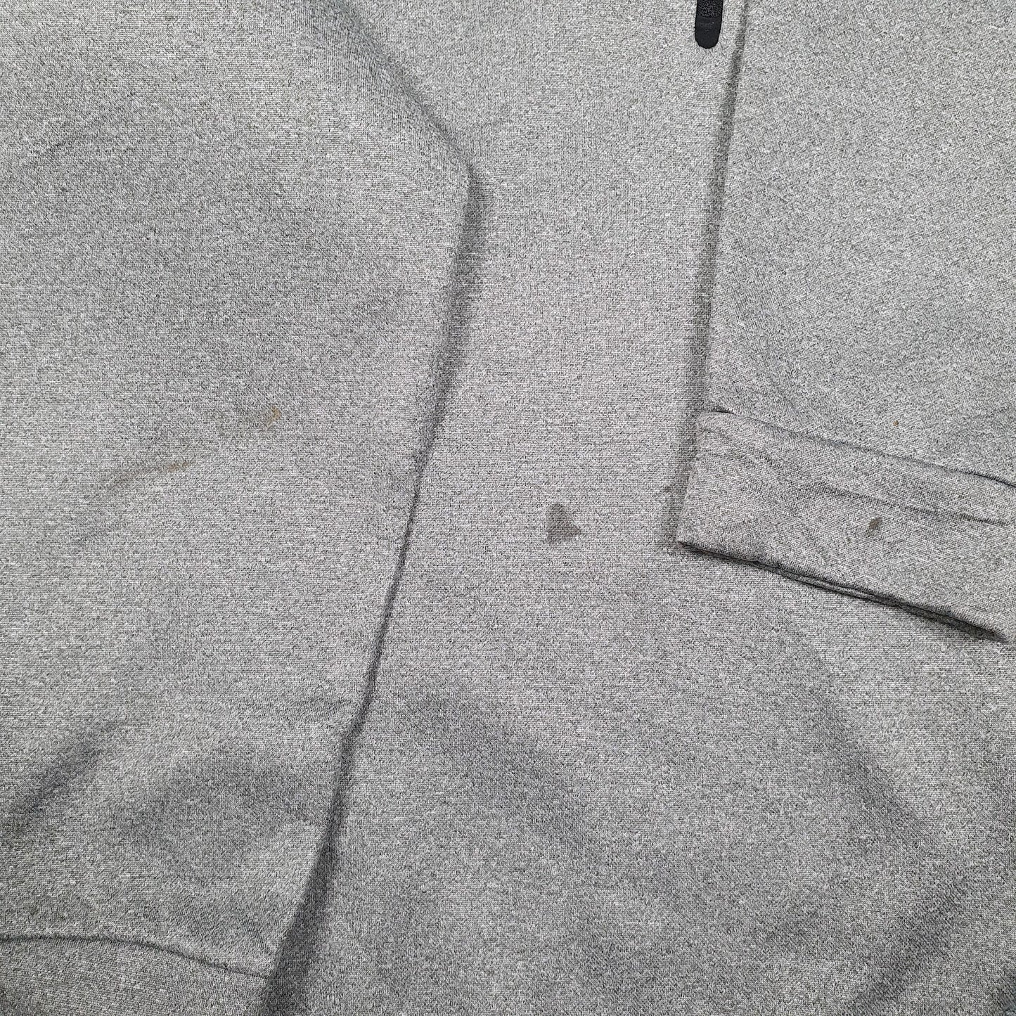 Mens Grey Nike Dri Fit Quarter Zip Jumper