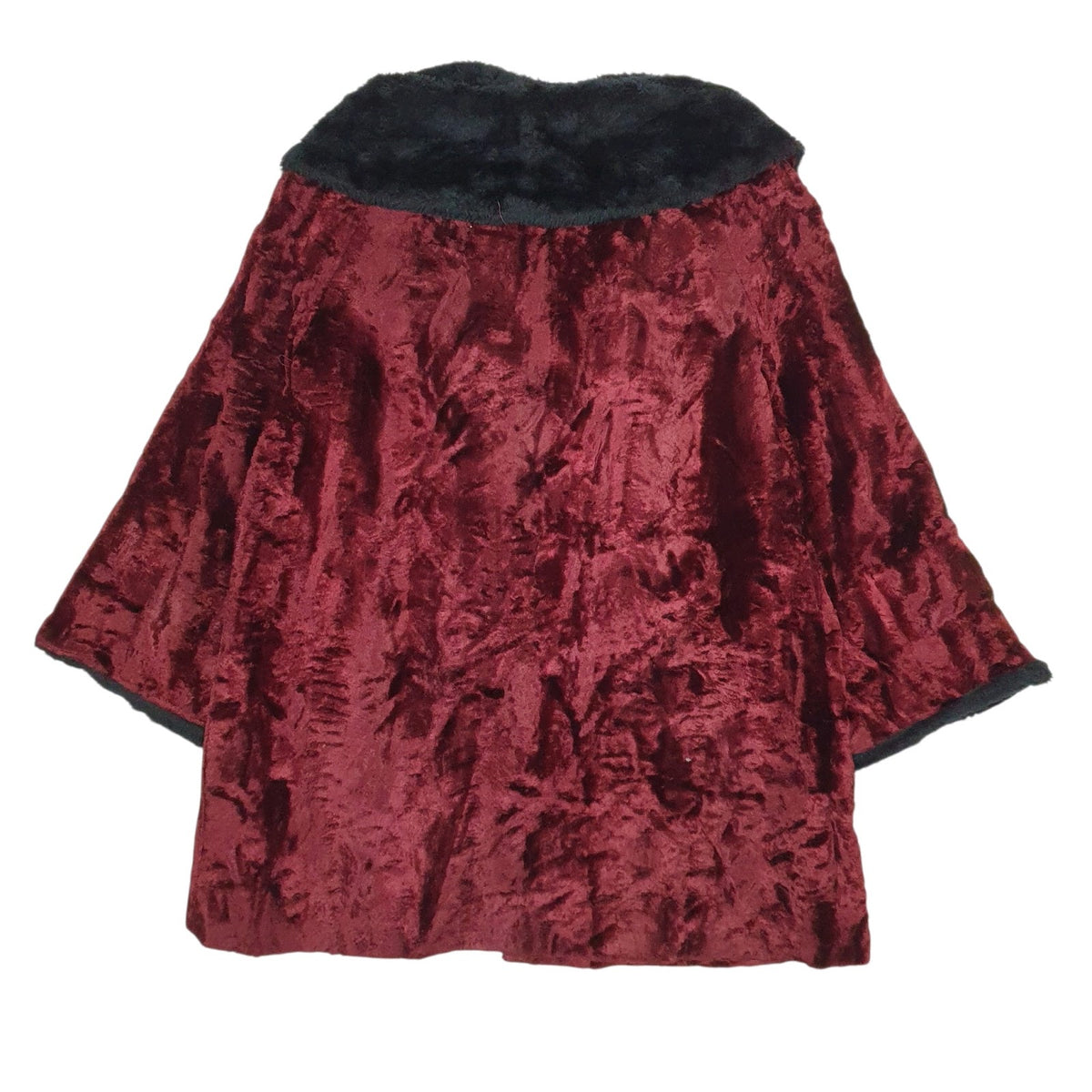 Womens Burgundy Unbranded Faux Fur  Coat