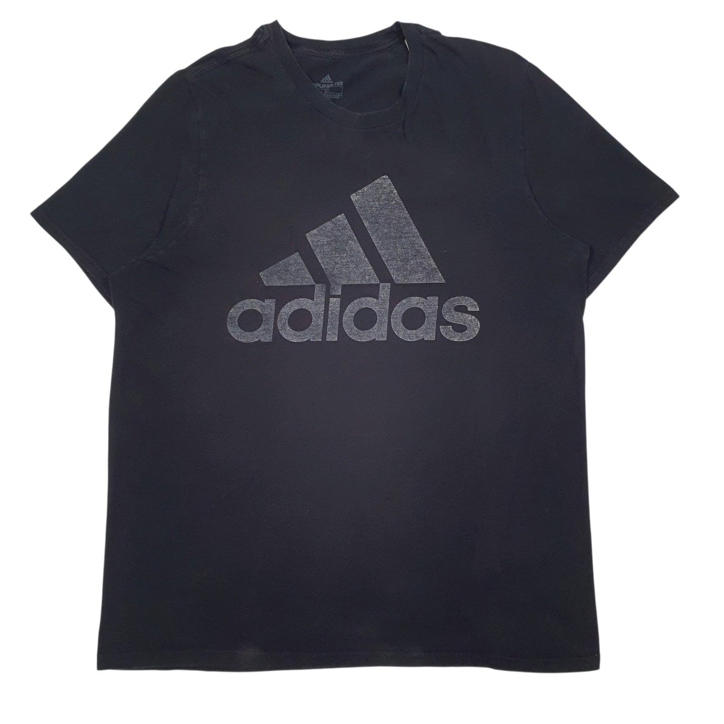 Mens Black Adidas Spellout Short Sleeve T Shirt