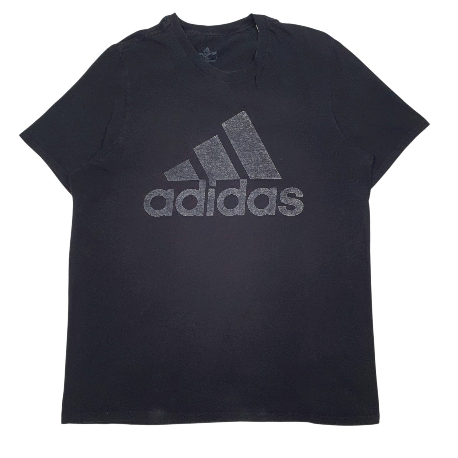 Mens Black Adidas Spellout Short Sleeve T Shirt