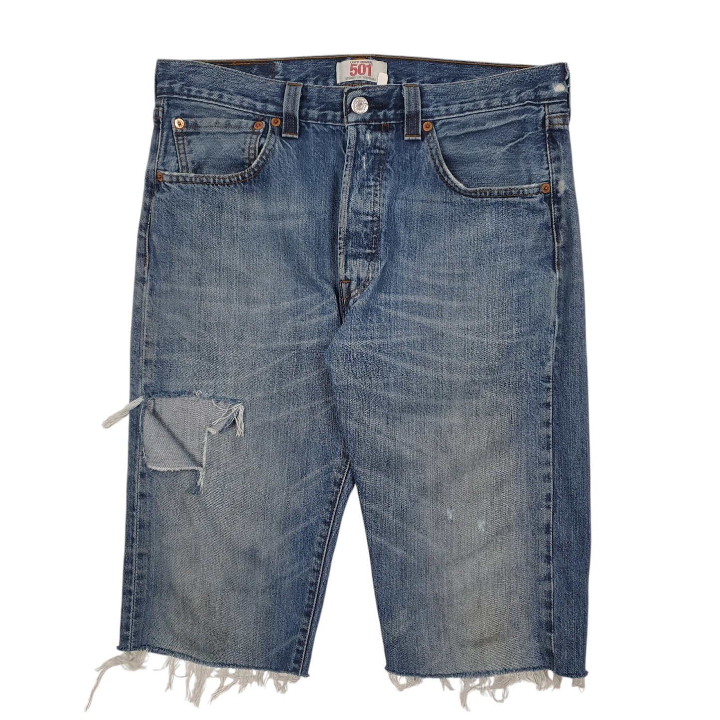 Mens Blue Levis 501 Denim Shorts