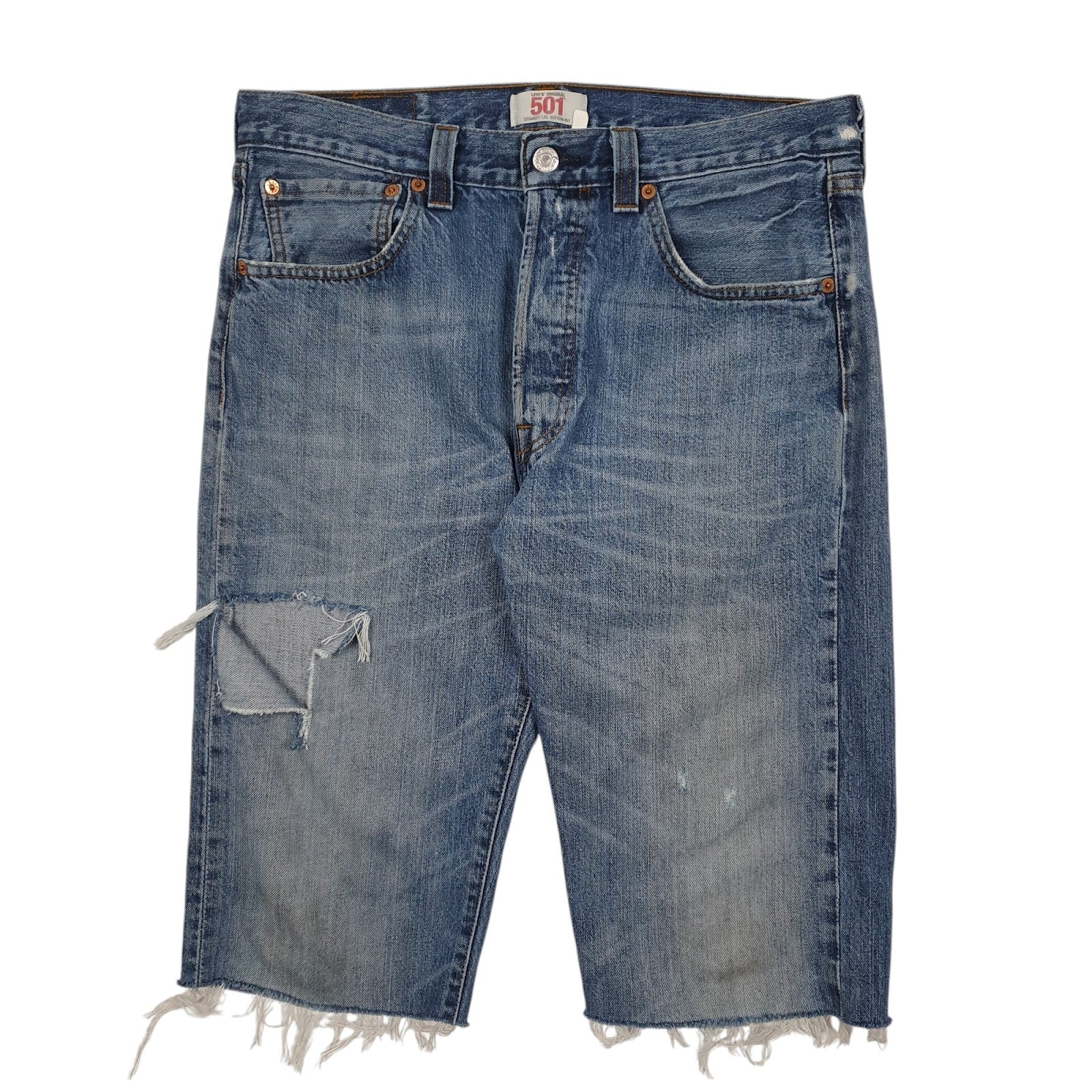 Mens Blue Levis 501 Denim Shorts