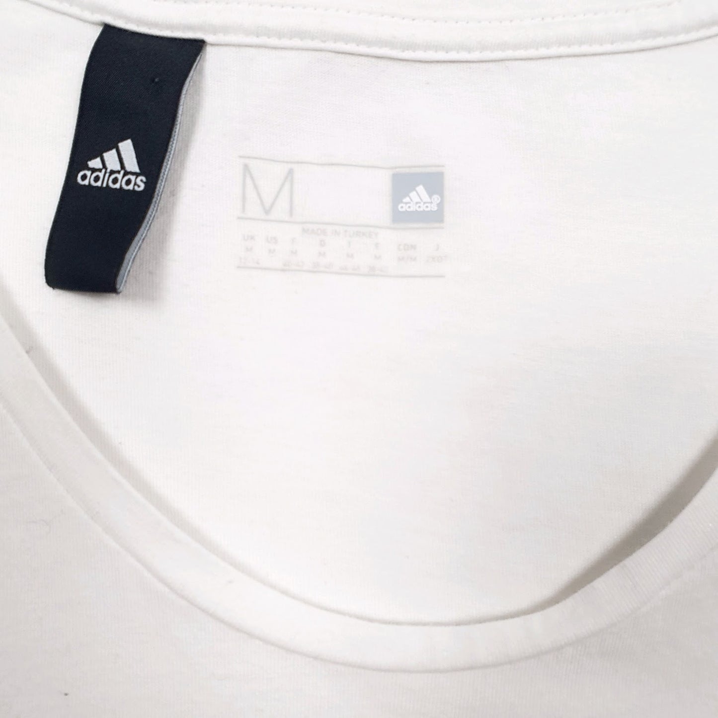 Mens White Adidas   T Shirt
