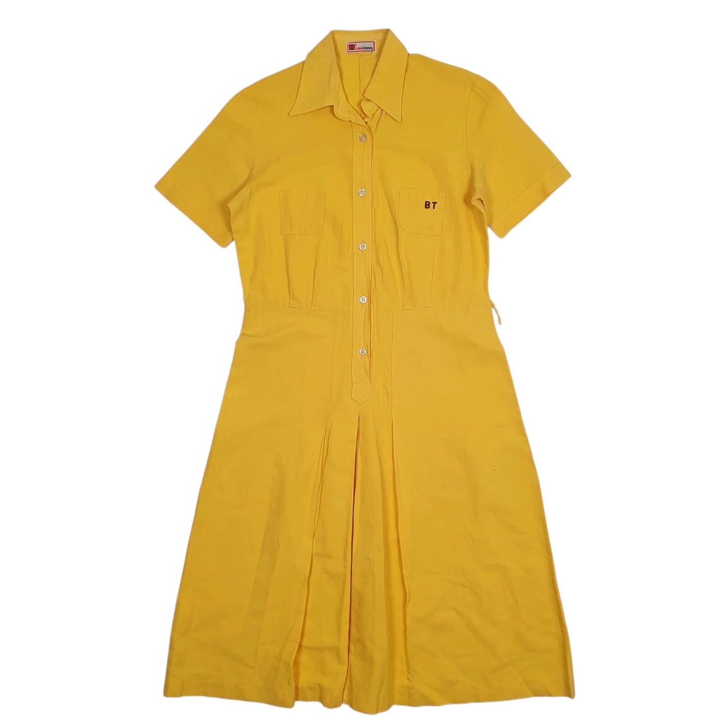 Womens Yellow Louis Doney  Short Sleeve Dress