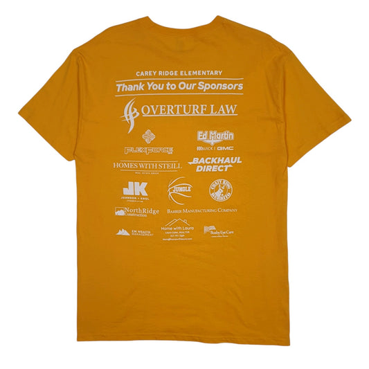Mens Yellow M&O Carey Ridge Fun Run  T Shirt