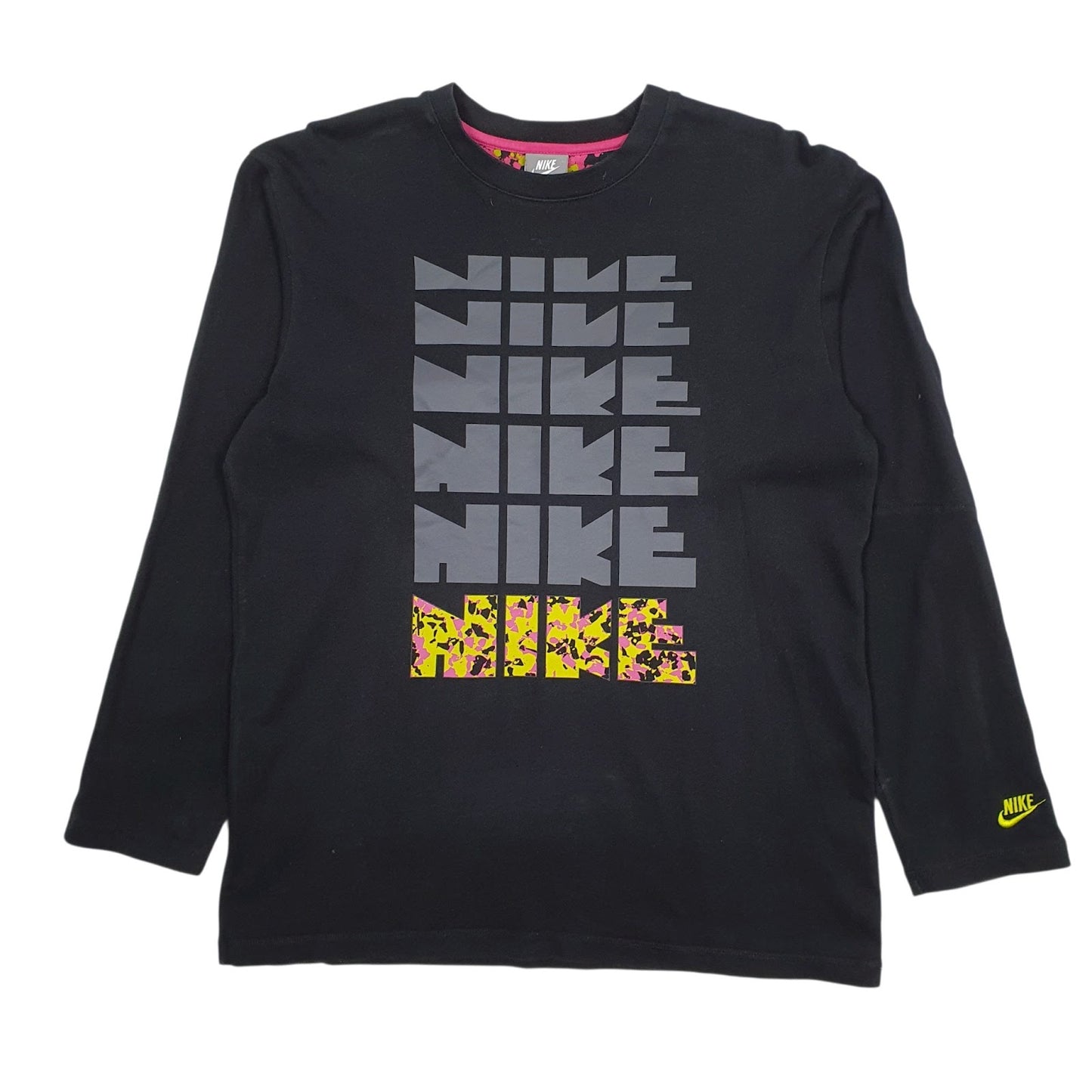 Mens Black Nike Vintage 00s Lightweight Crewneck Jumper
