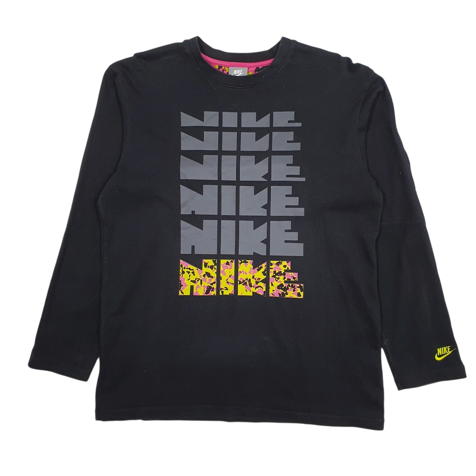 Mens Black Nike Vintage 00s Lightweight Crewneck Jumper
