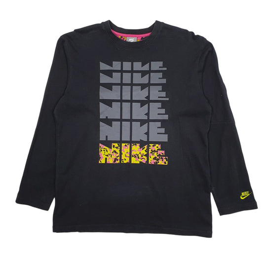 Mens Black Nike Vintage 00s Lightweight Crewneck Jumper