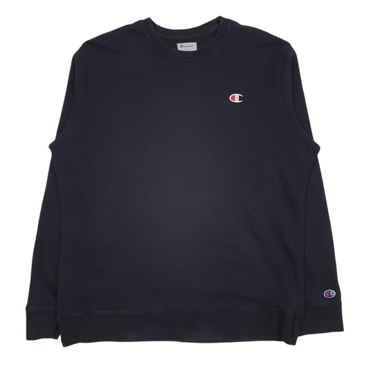 Mens Black Champion  Crewneck Jumper