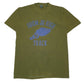 Mens Green Soffy Vintage 90s Single Stitch Track Short Sleeve T Shirt