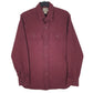Mens Burgundy L.L.Bean Chamois Long Sleeve Shirt