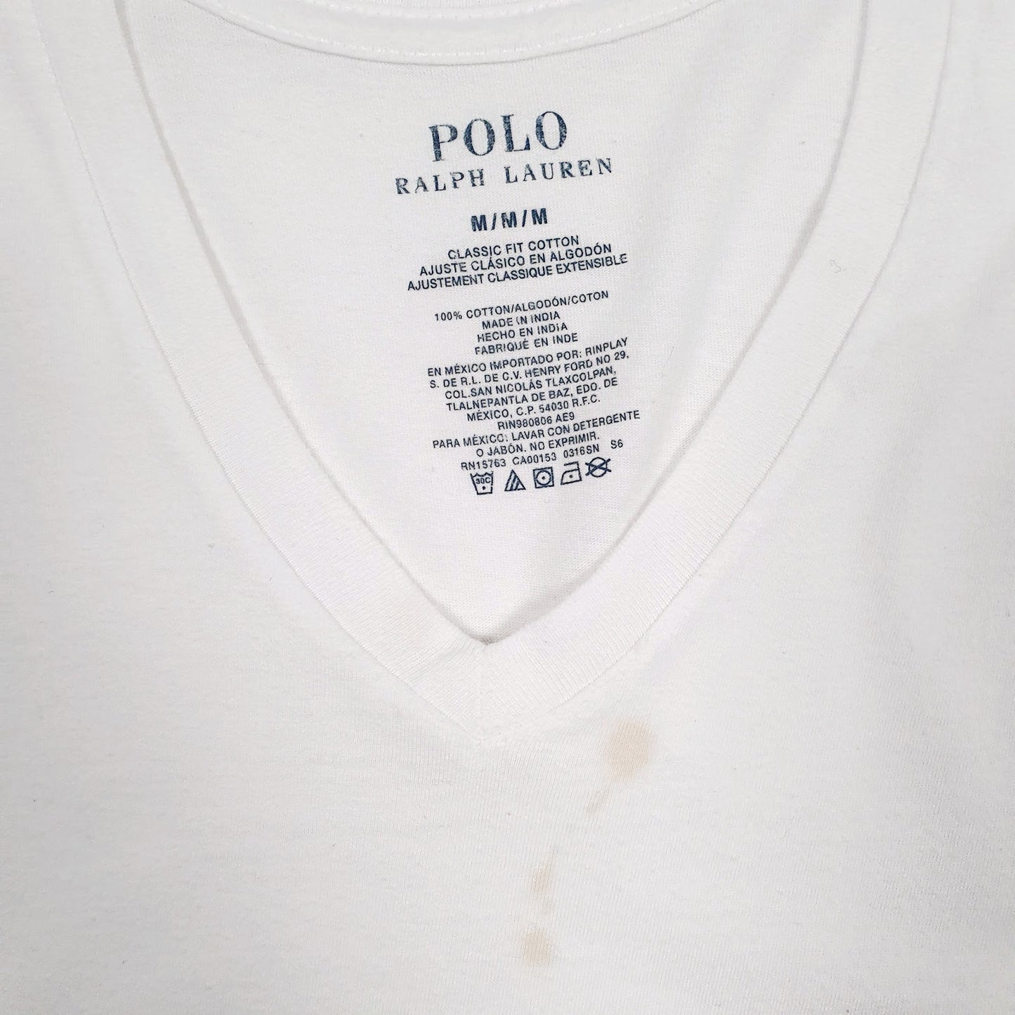 Mens White Polo Ralph Lauren   T Shirt