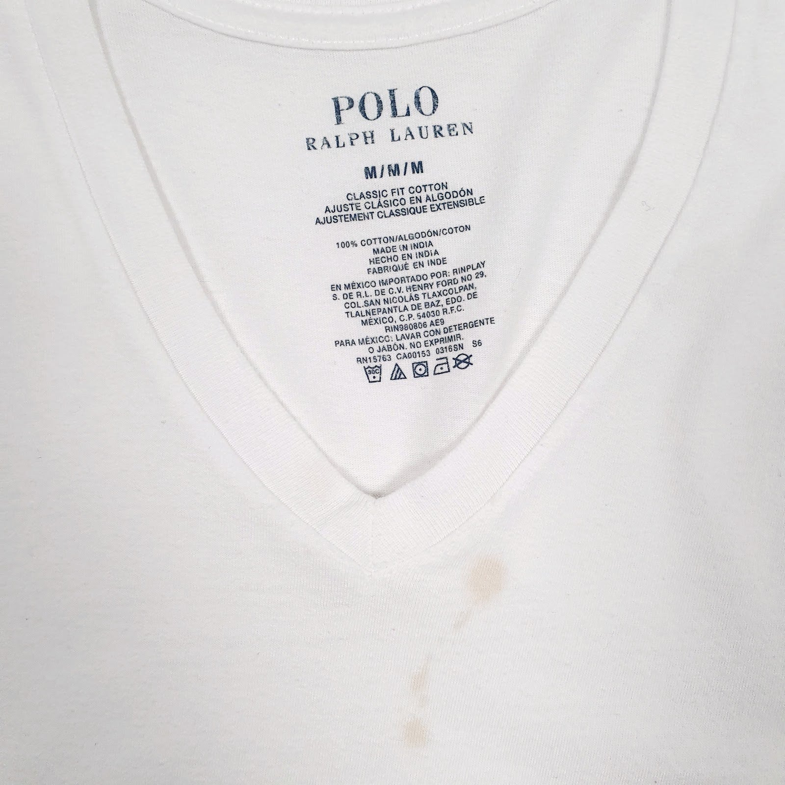 Mens White Polo Ralph Lauren   T Shirt