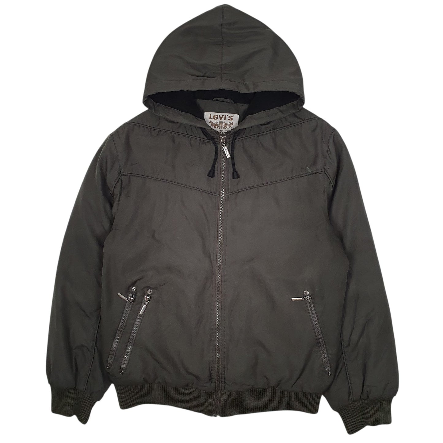 Mens Grey Levi Active Hooded  Coat