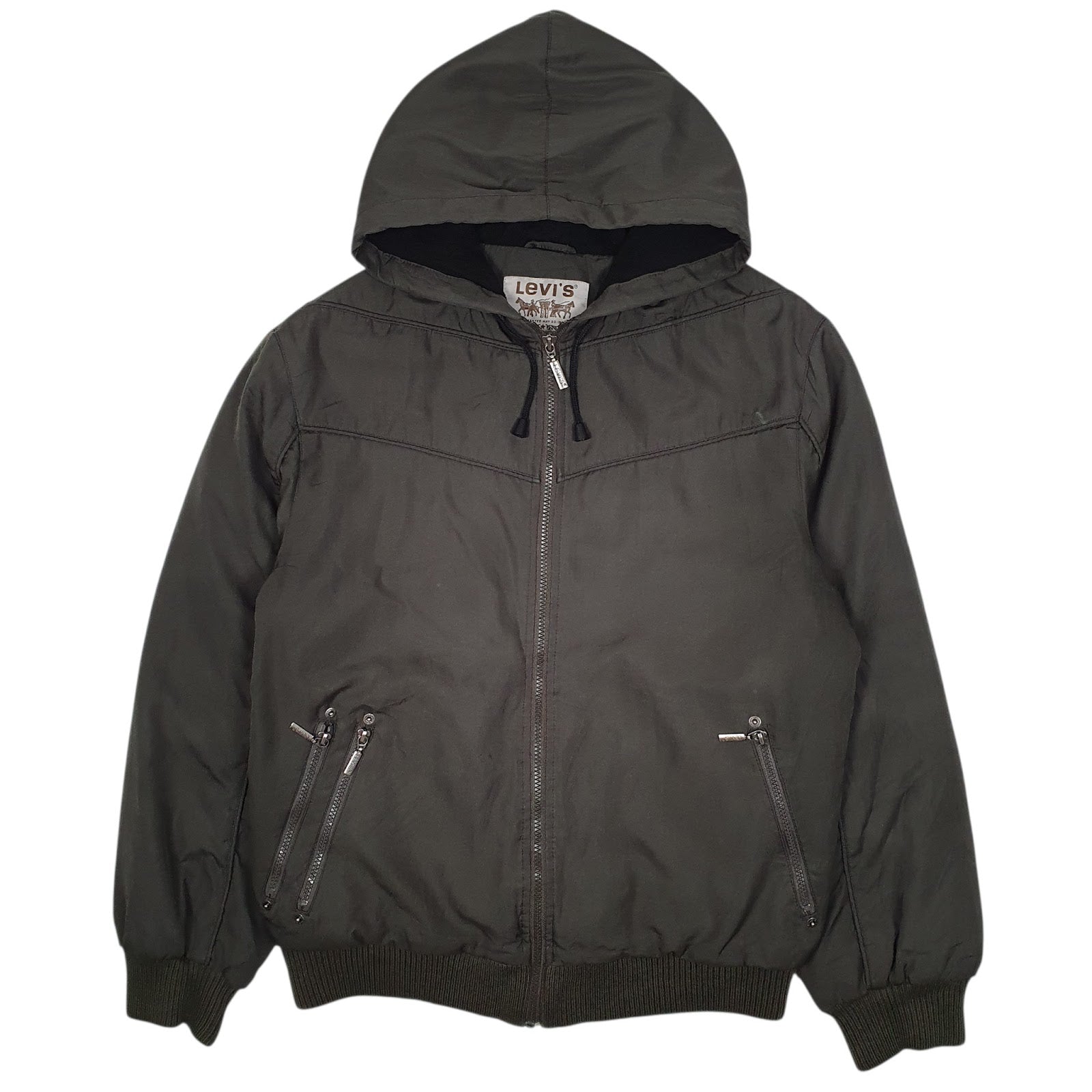 Mens Grey Levi Active Hooded  Coat