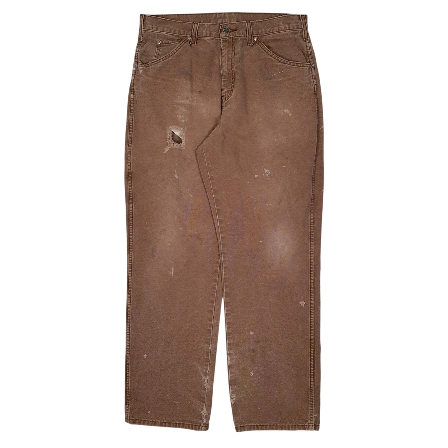Mens Brown Dickies  Carpenter Trousers