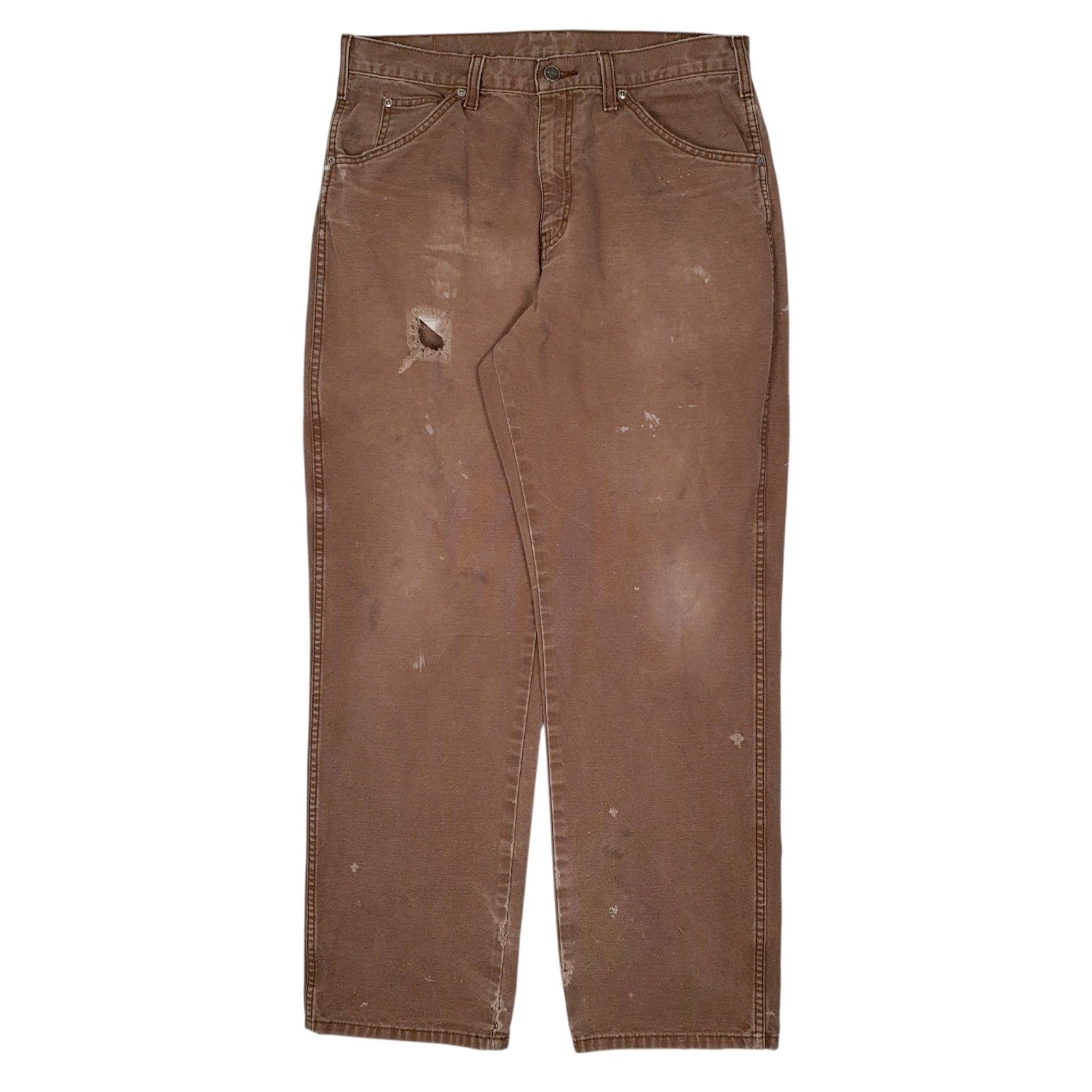 Mens Brown Dickies  Carpenter Trousers