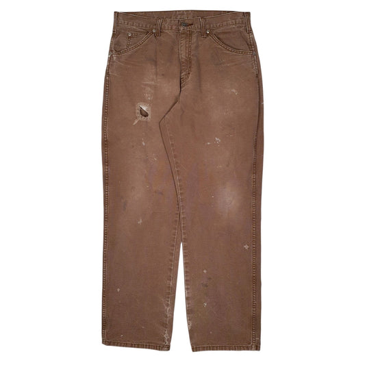 Mens Brown Dickies  Carpenter Trousers