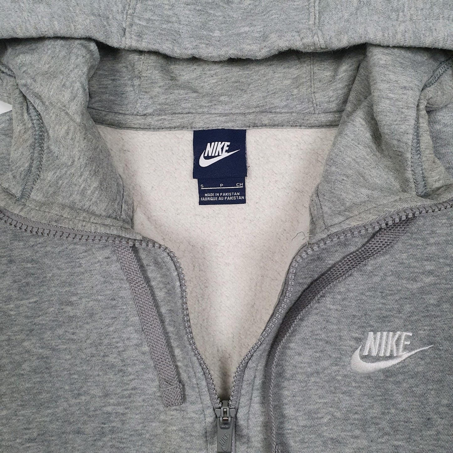 Mens Grey Nike Quarter Zip Hoodie Jumper