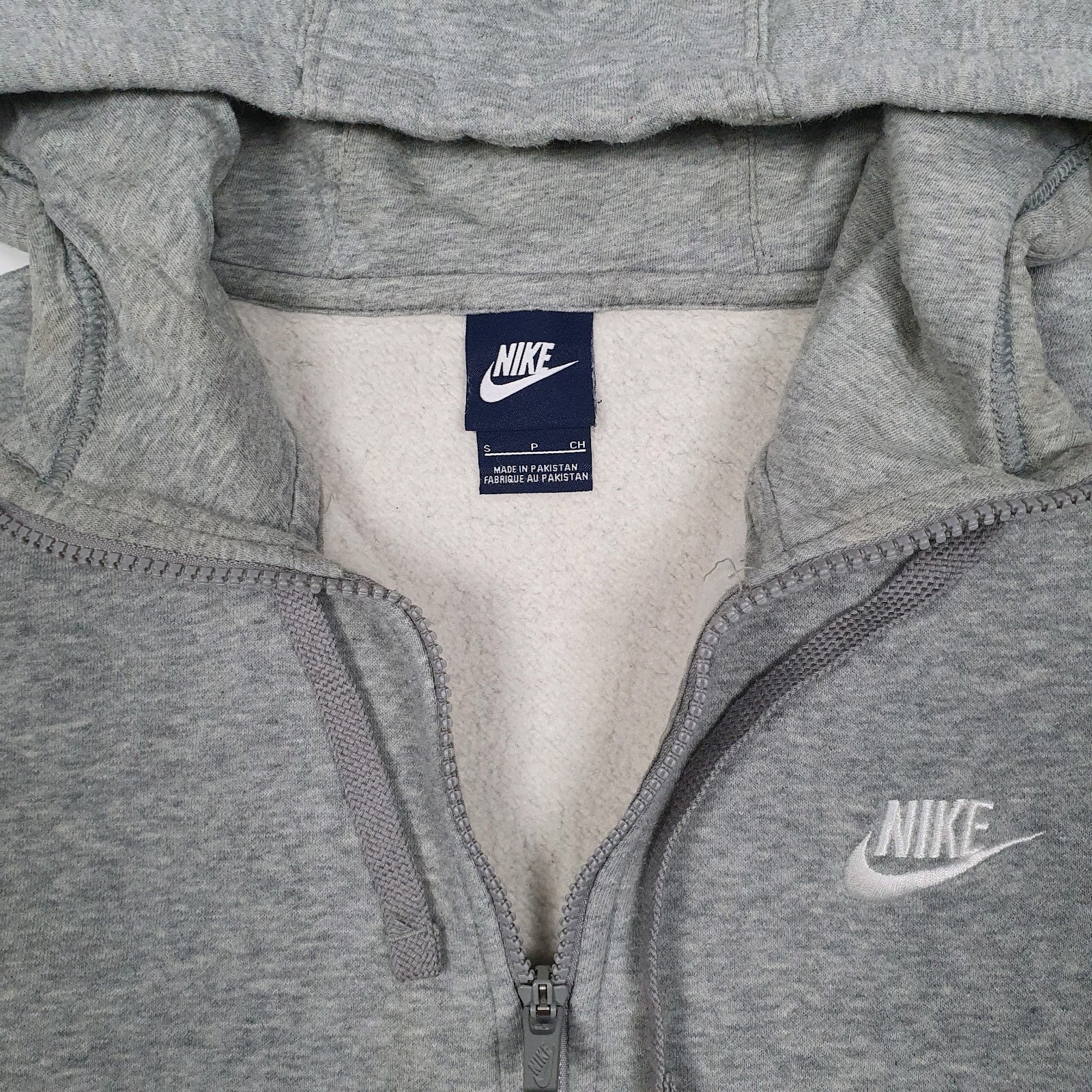 Mens Grey Nike Quarter Zip Hoodie Jumper