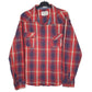 Mens Red Cody James Pearl Snap Long Sleeve Shirt