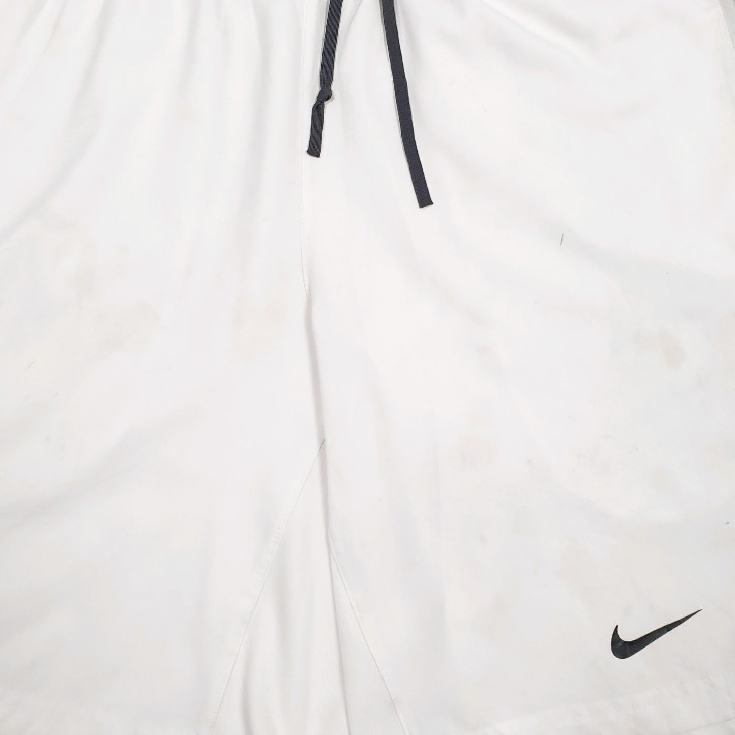 Mens White Nike Dri-Fit Hoodie Shorts