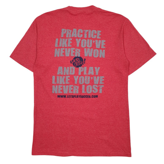 Mens Red Port & Company Champion Ogden Indoor Soccer  T Shirt