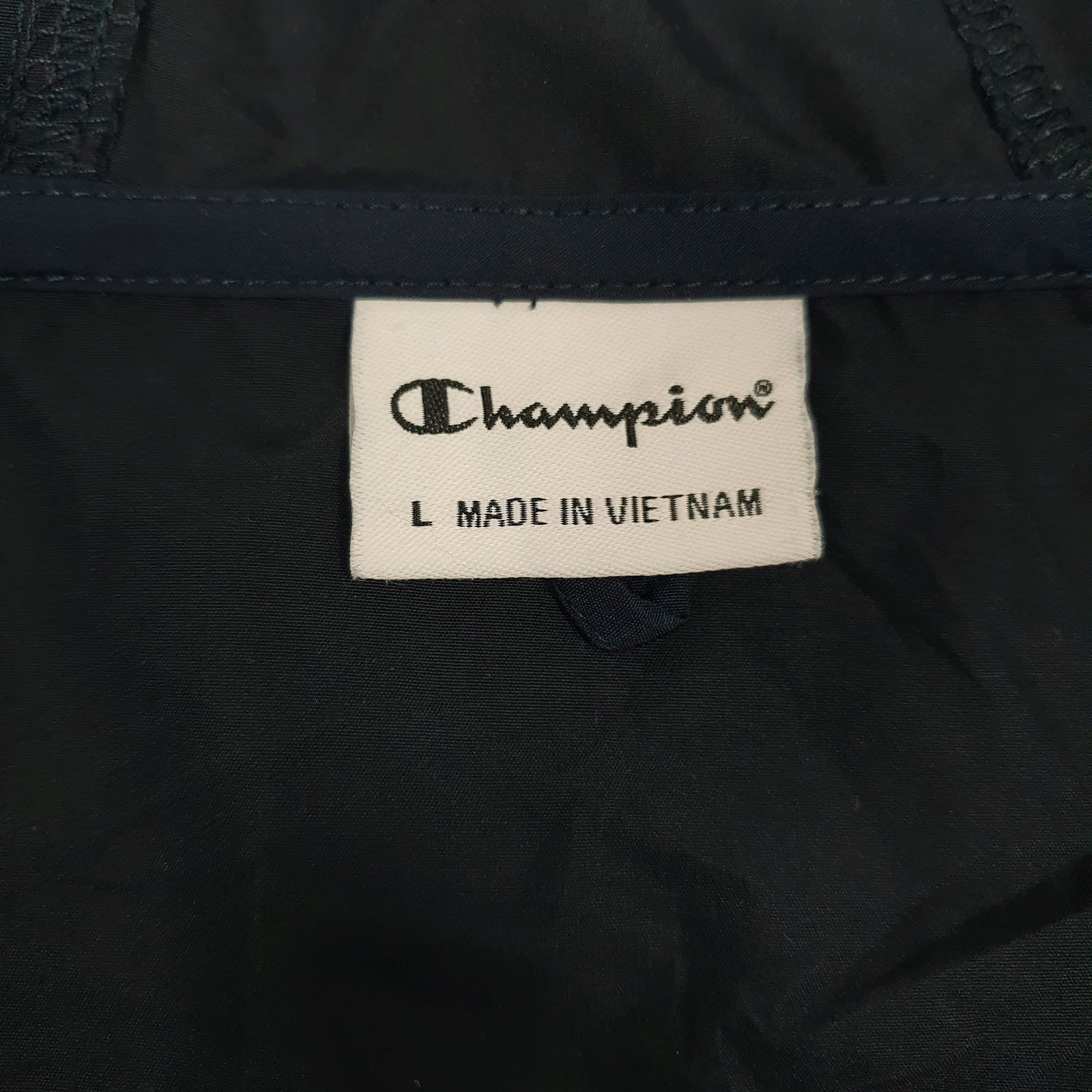 Mens Navy Champion  Hoodie Coat