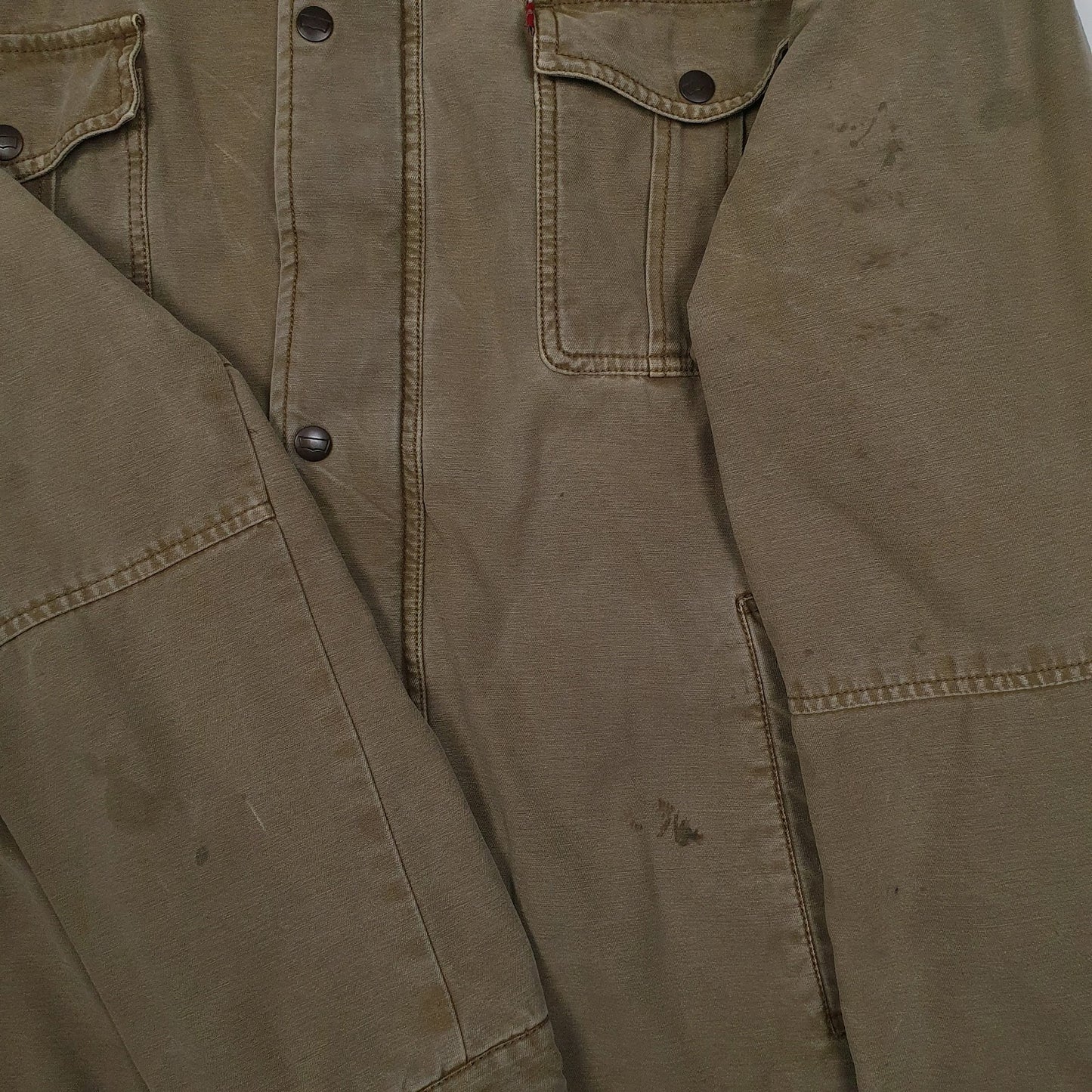 Mens Beige Levis Sherpa Lined Chore Sherpa  Coat