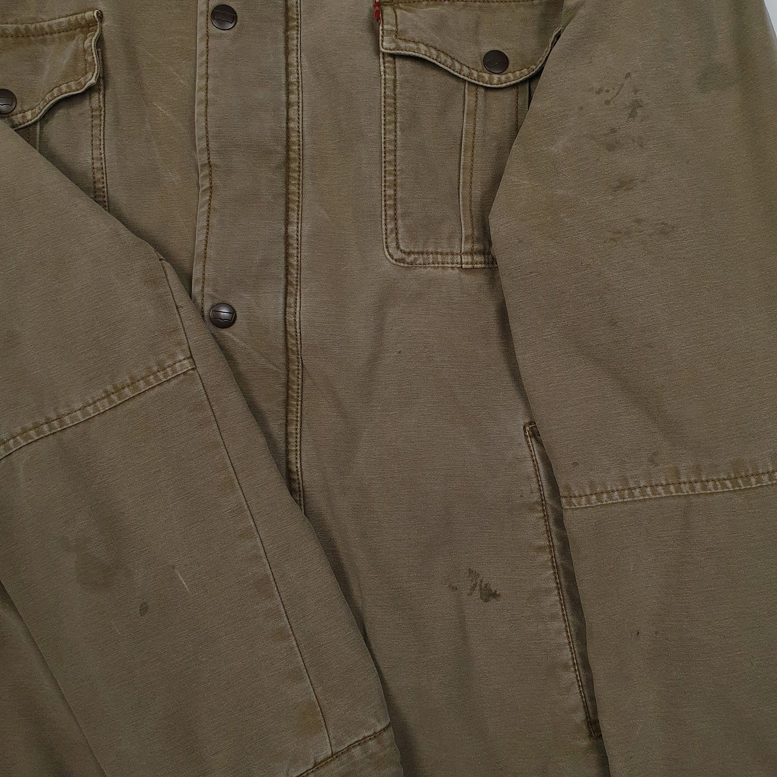 Mens Beige Levis Sherpa Lined Chore Sherpa  Coat