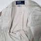 Mens Cream Polo Ralph Lauren Double Pleated Vintage 1980s 90s  Trousers