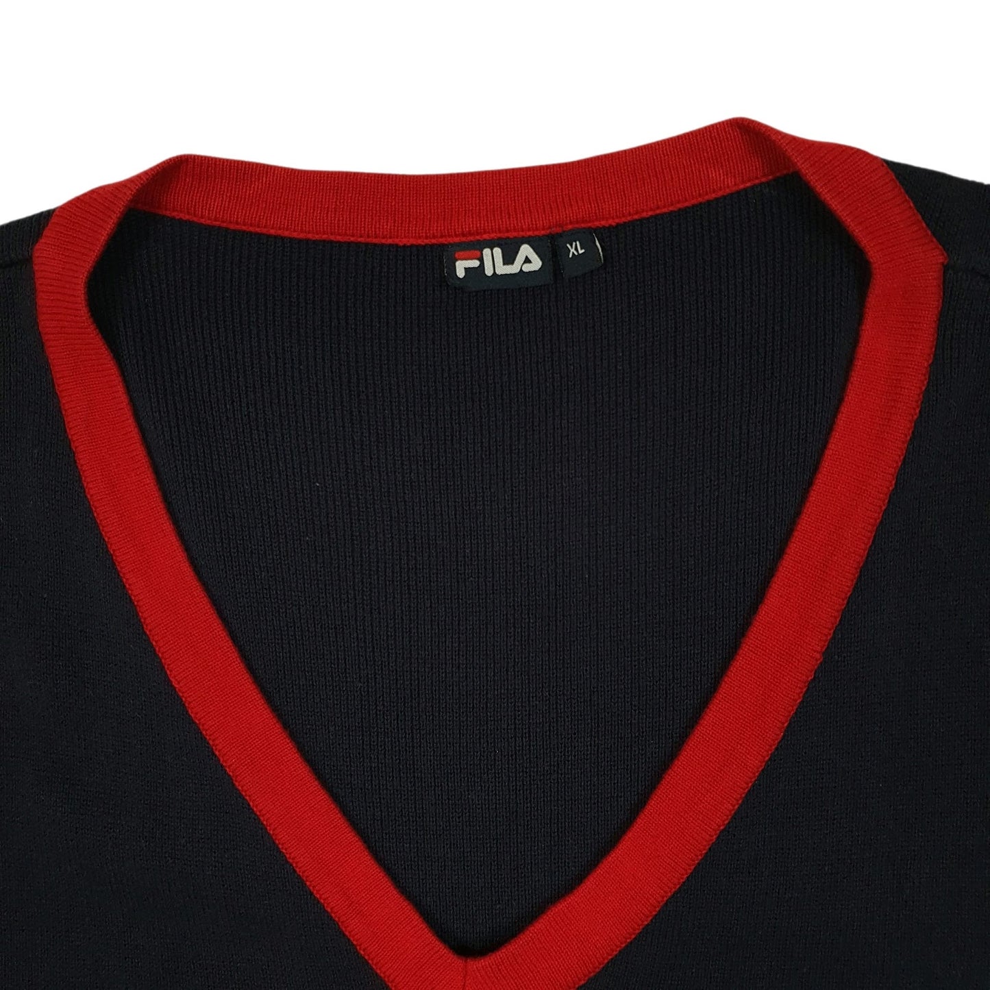Mens Navy Fila  Vest Jumper