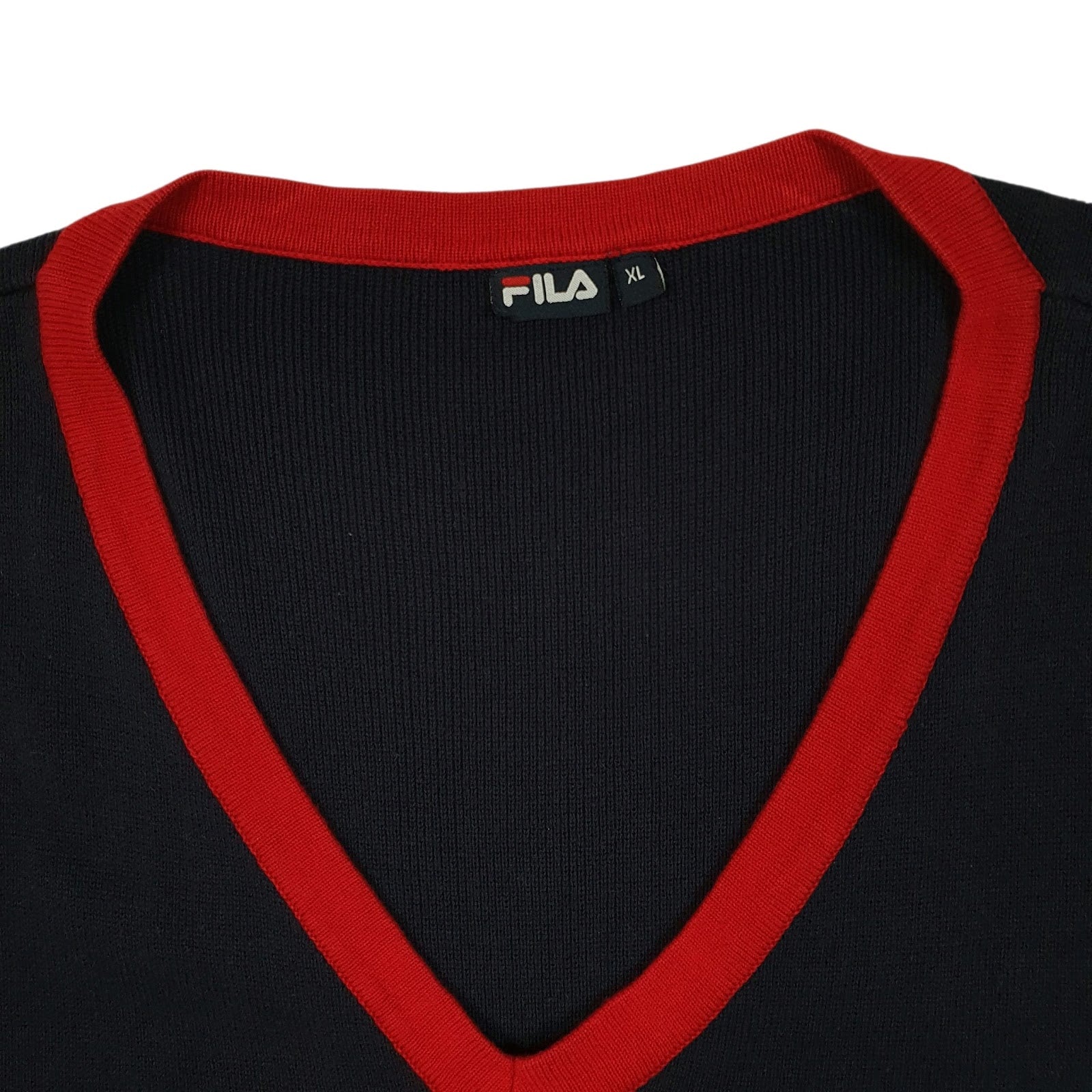 Mens Navy Fila  Vest Jumper