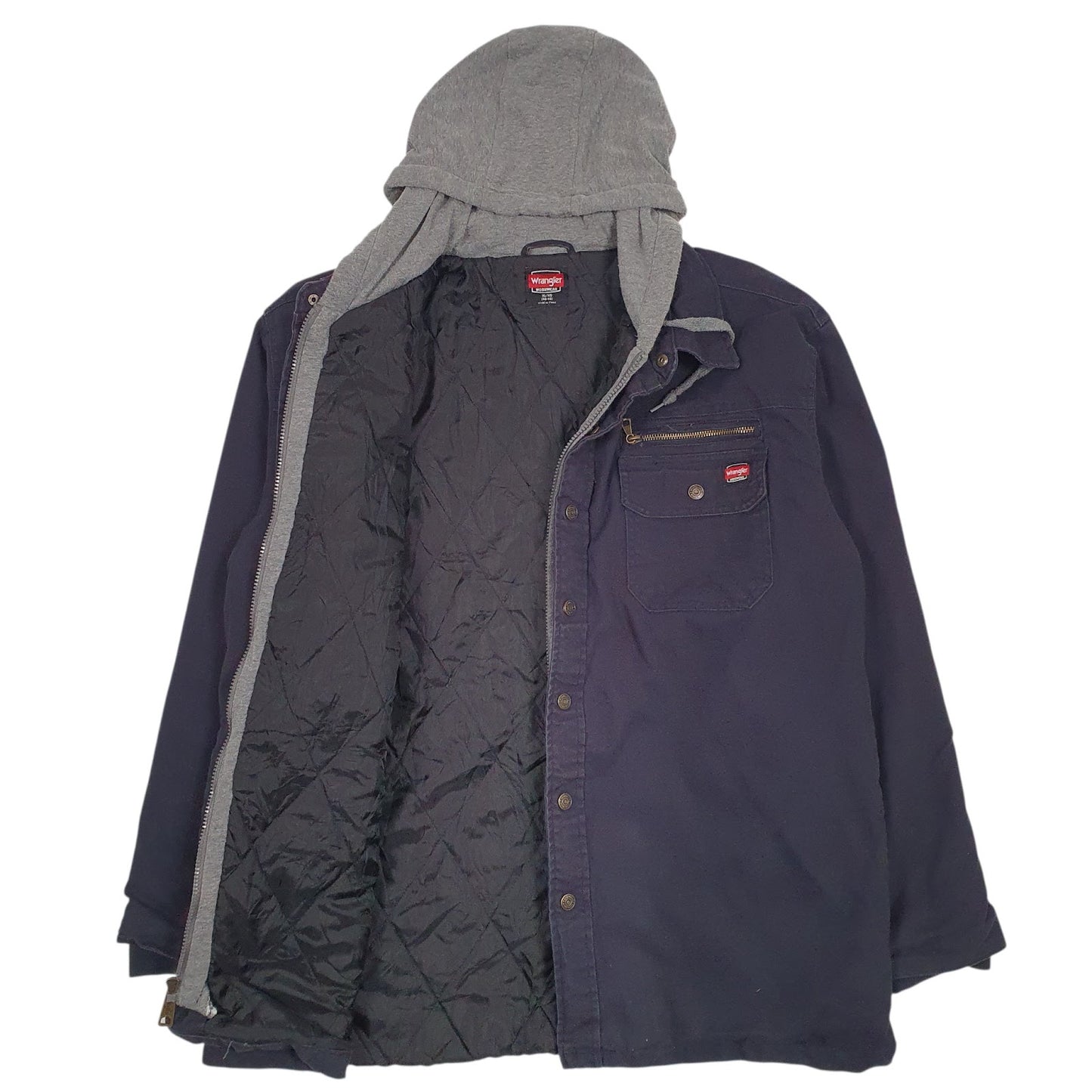 Mens Navy Wrangler Padded  Coat