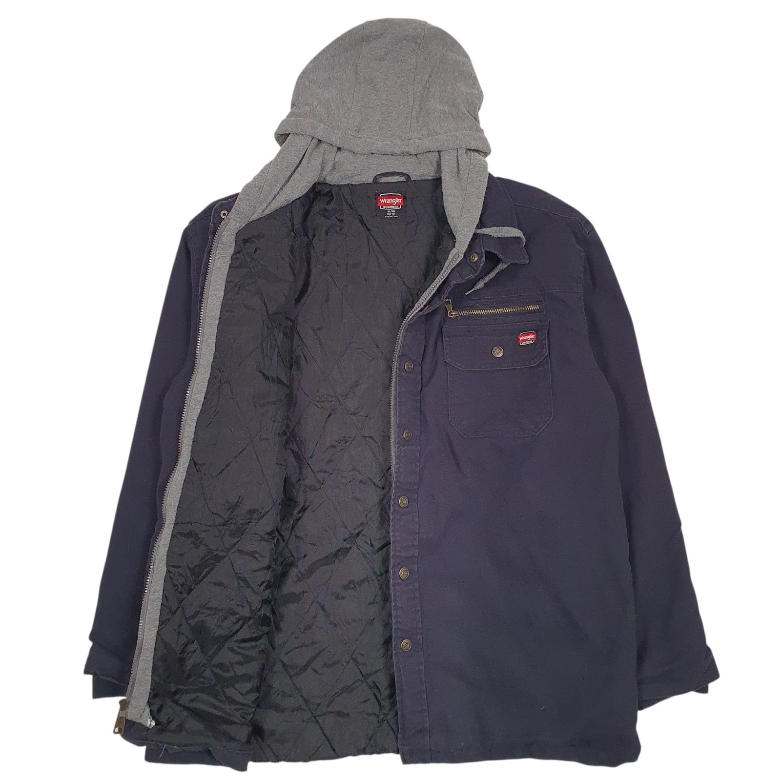 Mens Navy Wrangler Padded  Coat