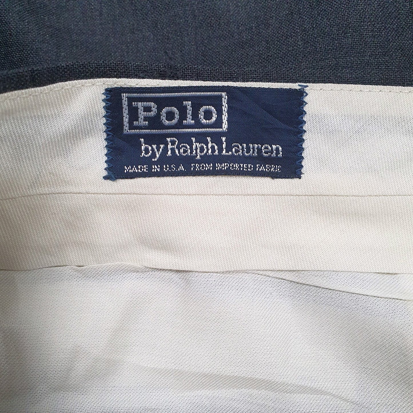 Mens Grey Polo Ralph Lauren Vintage 90s Made In USA  Trousers