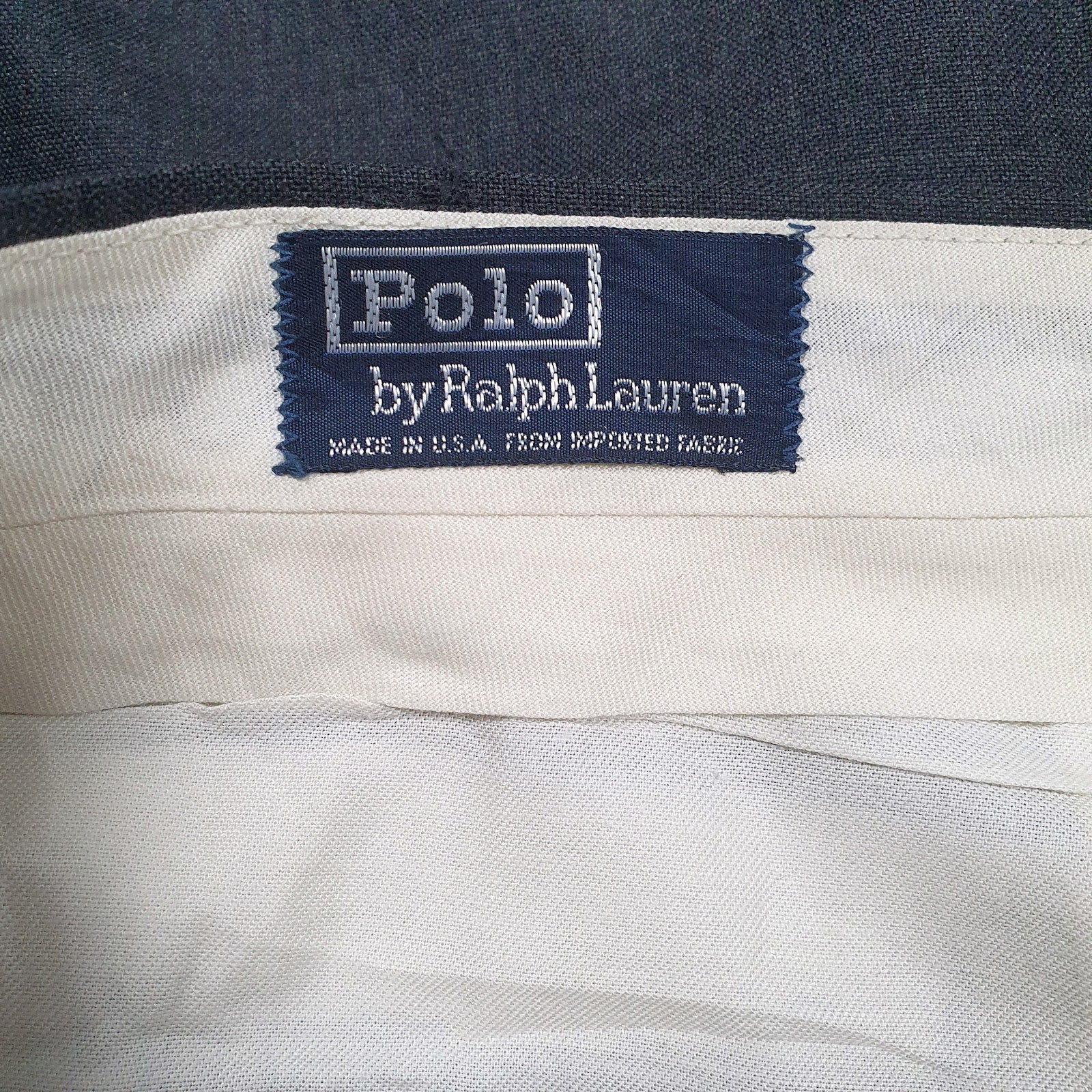 Mens Grey Polo Ralph Lauren Vintage 90s Made In USA  Trousers