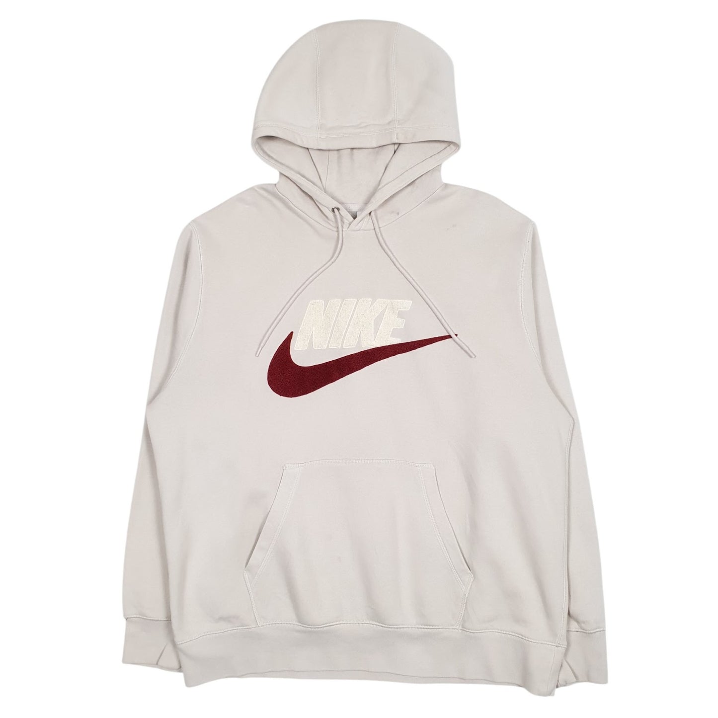 Mens Beige Nike Spellout Hoodie Jumper