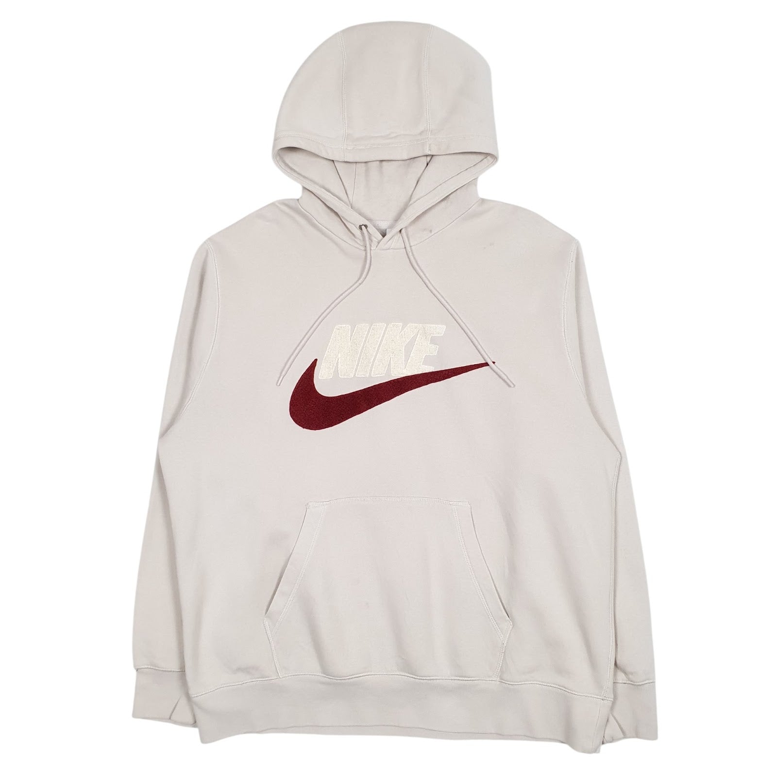 Mens Beige Nike Spellout Hoodie Jumper