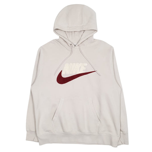 Mens Beige Nike Spellout Hoodie Jumper