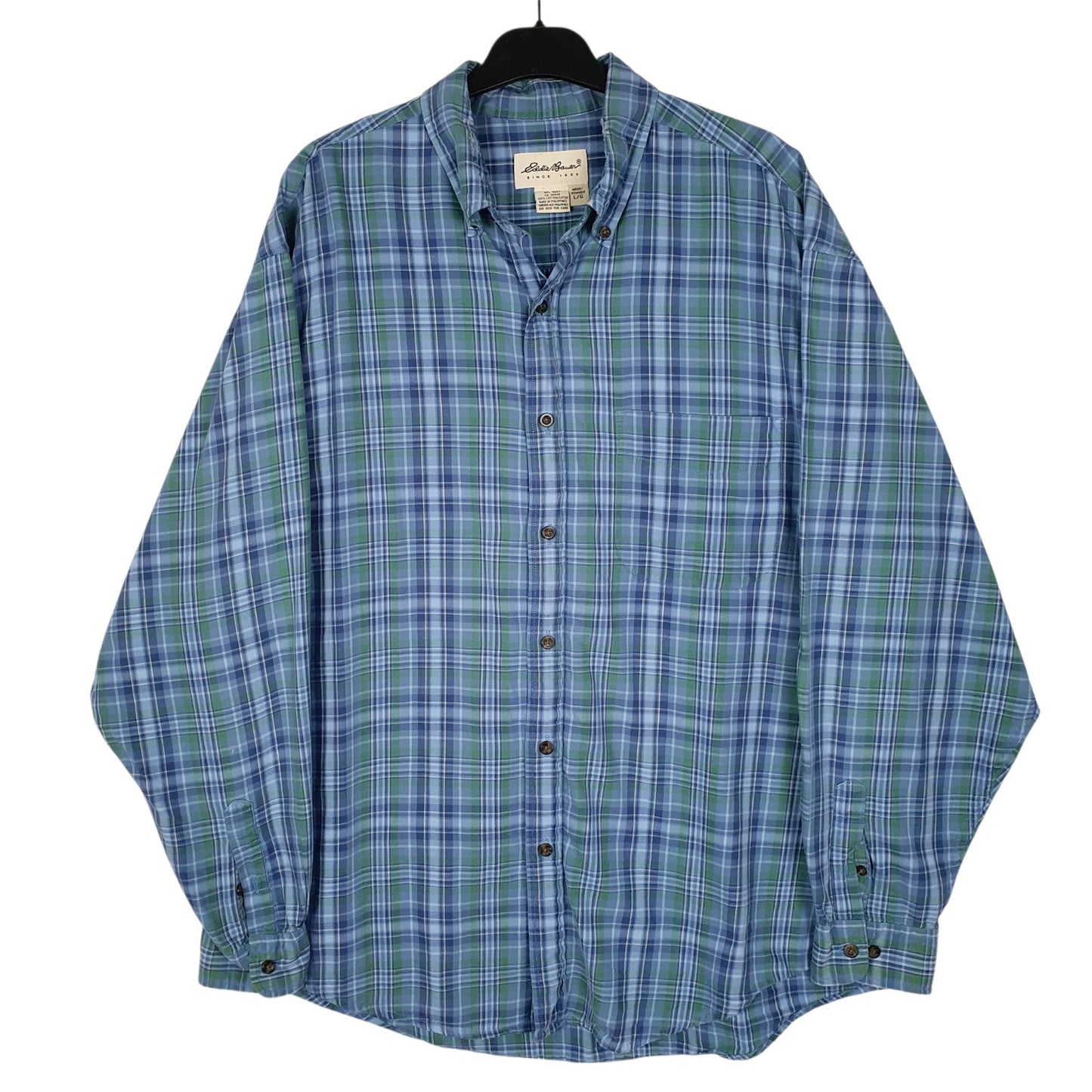 Mens Blue Eddie Bauer  Long Sleeve Shirt