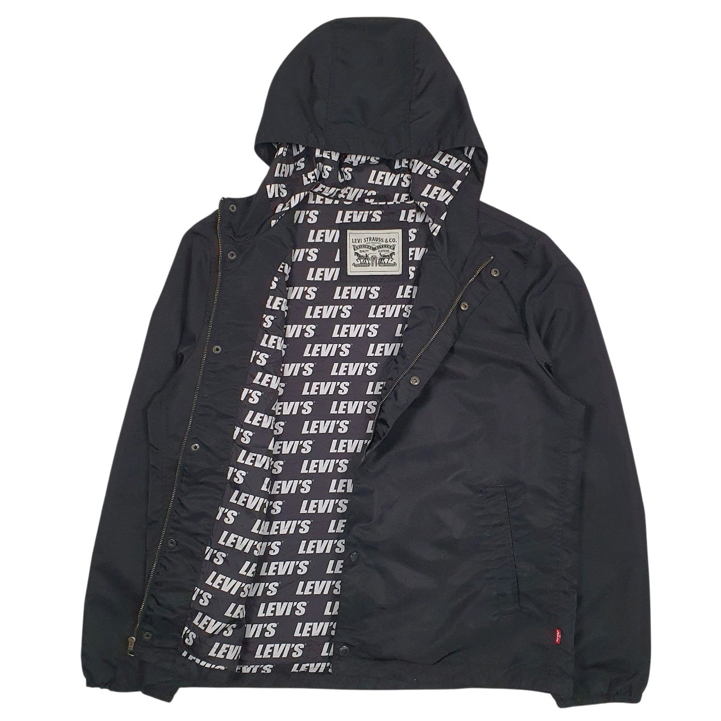 Mens Black Levis   Coat