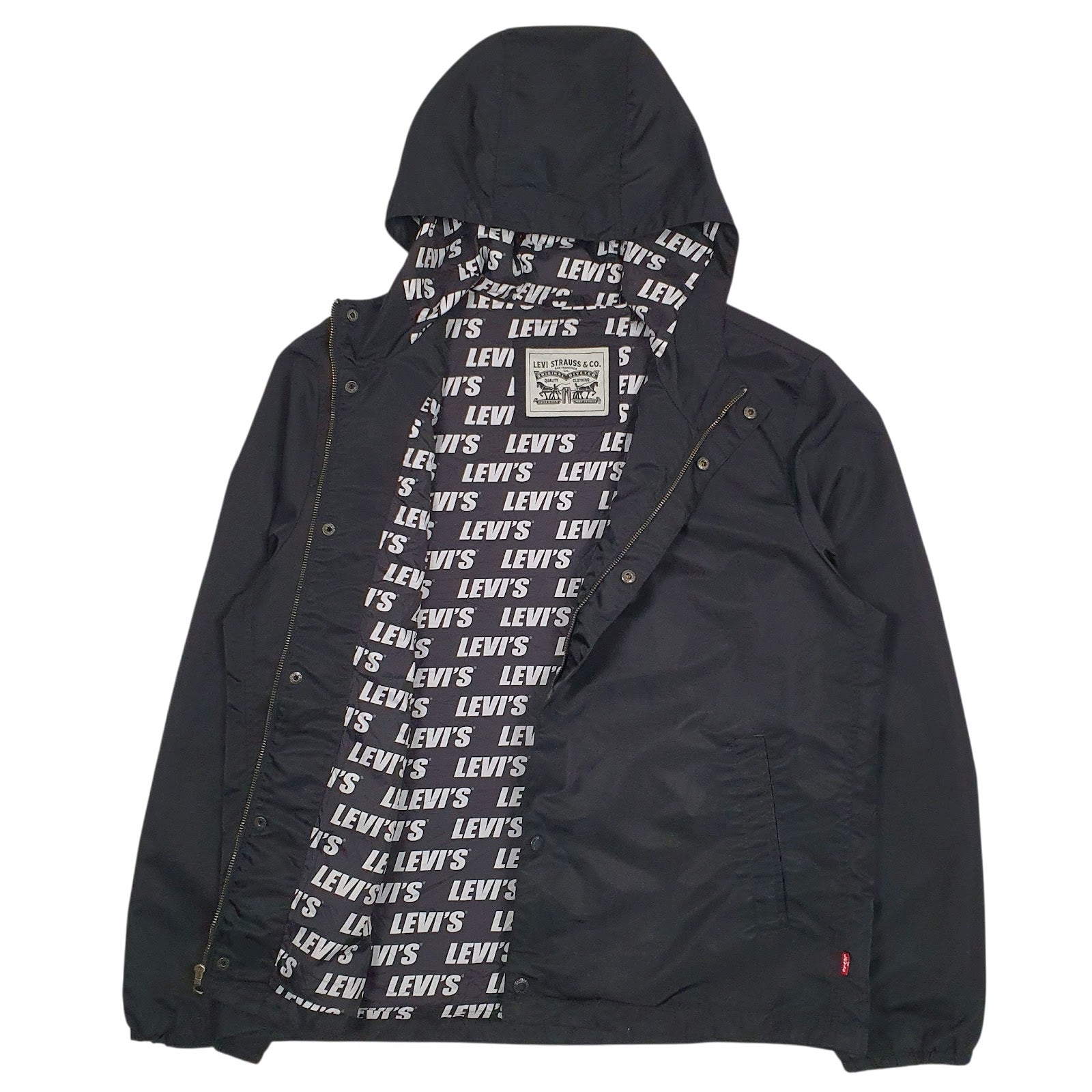 Mens Black Levis   Coat