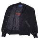 Mens Black Holloway Bomber Vintage 90s Made In USA Full Zip Coat