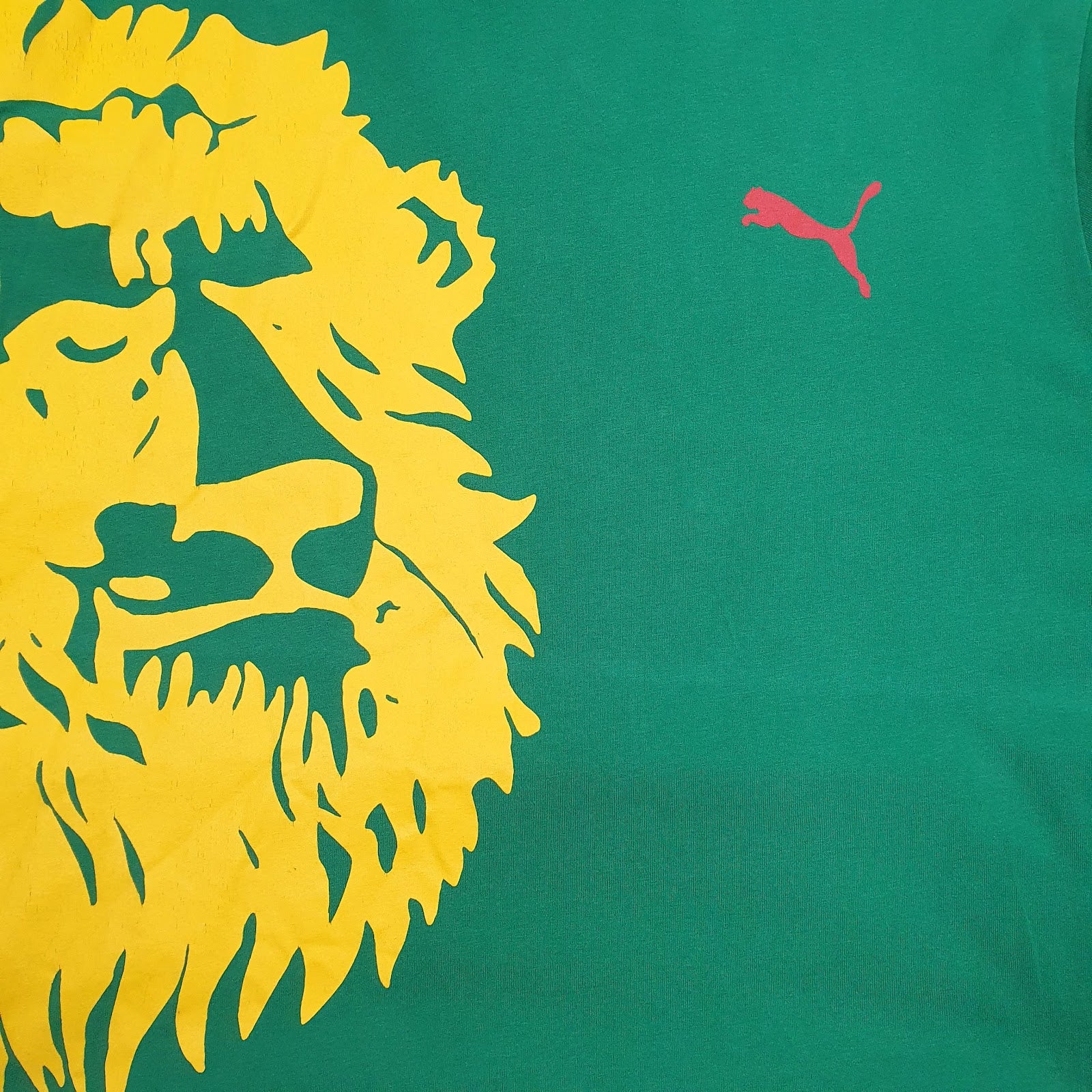 Mens Green Puma Vintage  Federation Camerounaise De Football  T Shirt
