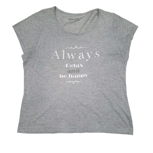 Womens Grey Inextenso Blouse Short Sleeve T Shirt