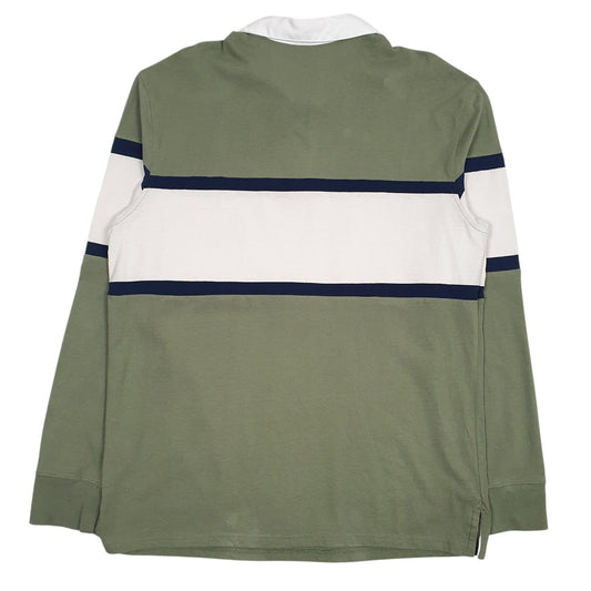 Mens Green Good Fellow Rugby Crewneck Polo Shirt