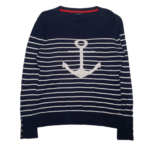 Womens Navy Nautica  Crewneck Jumper