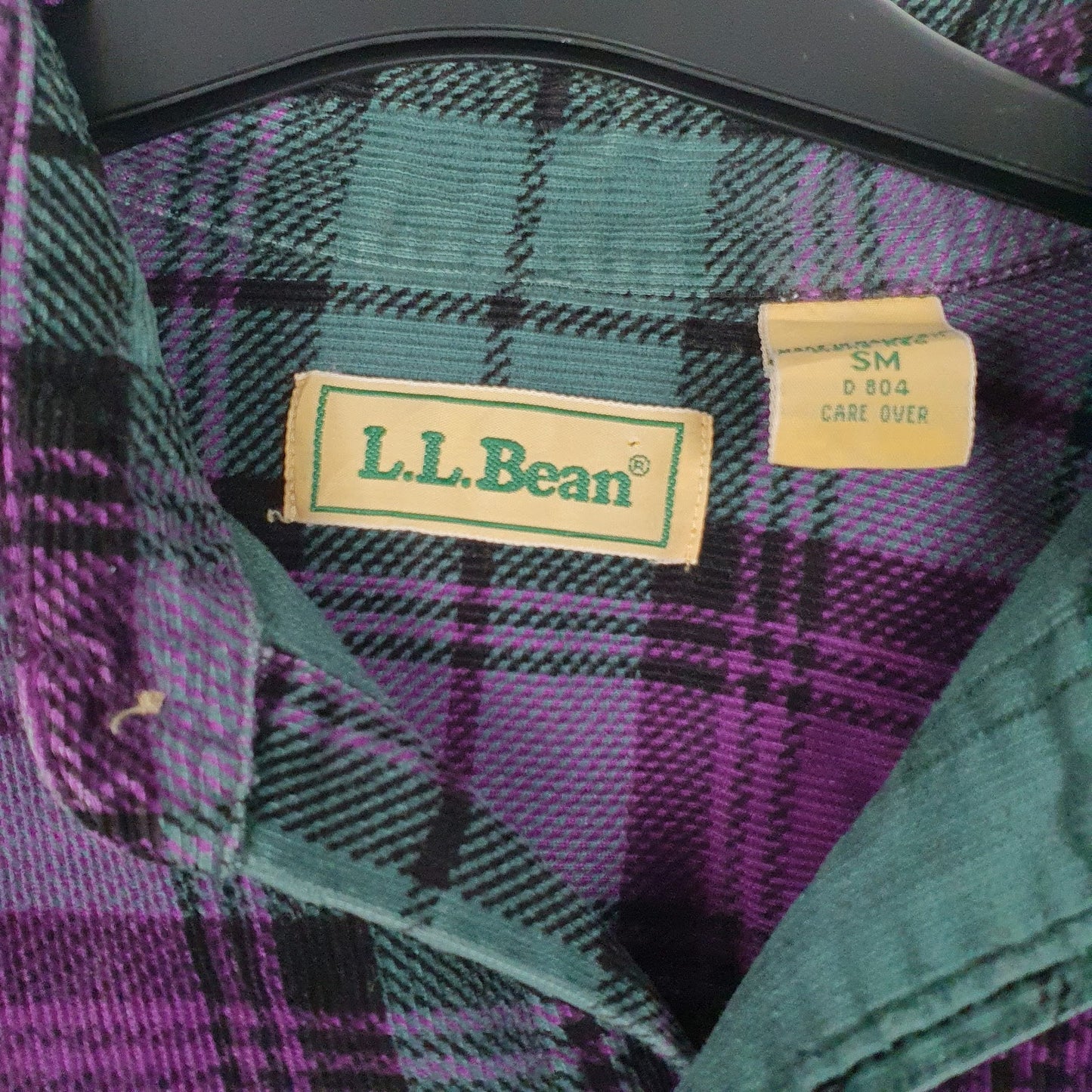 Mens Green L.L.Bean Flannel  Shirt